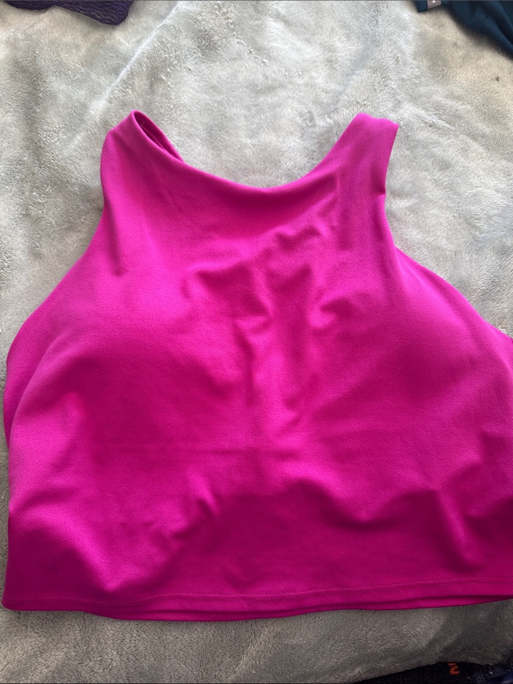 Athleta High-Neck Tank Top in Magenta